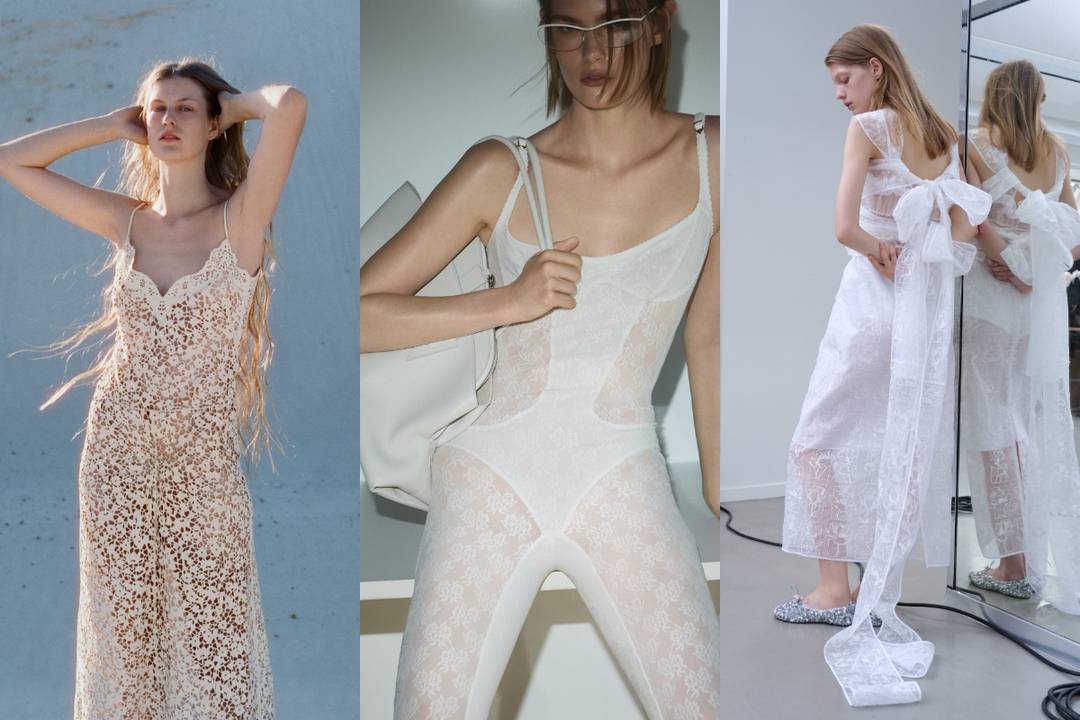 (Da sin. a dx.) Gabriela Hearst Off27 - Resort Women, The Attico autunno inverno26 - Ready to Wear, Cecilie Bahnsen OFF27 - Resort Women.