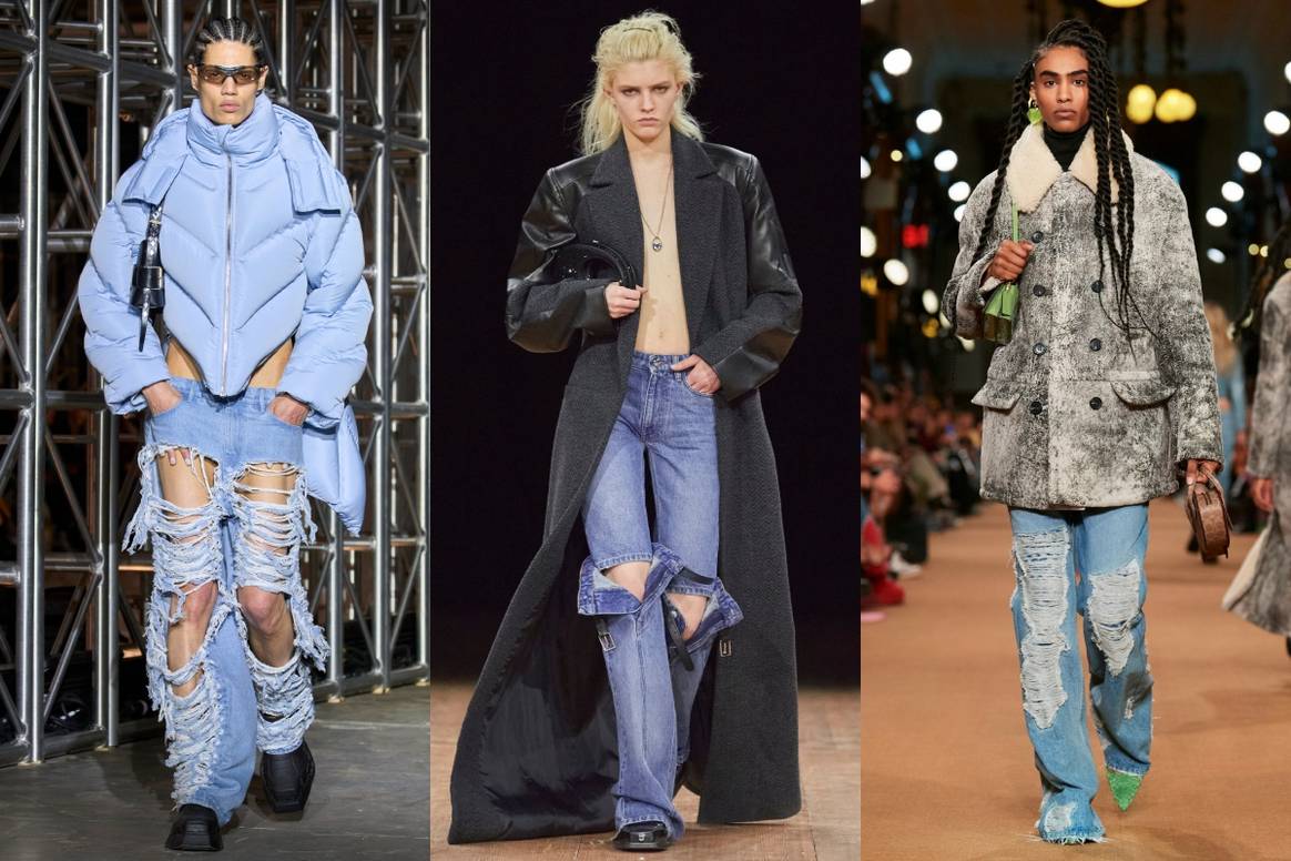 FW23-collecties (van links naar rechts): Dion Lee,
Coperni en Coach. Beeld: Launchmetrics Spotlight