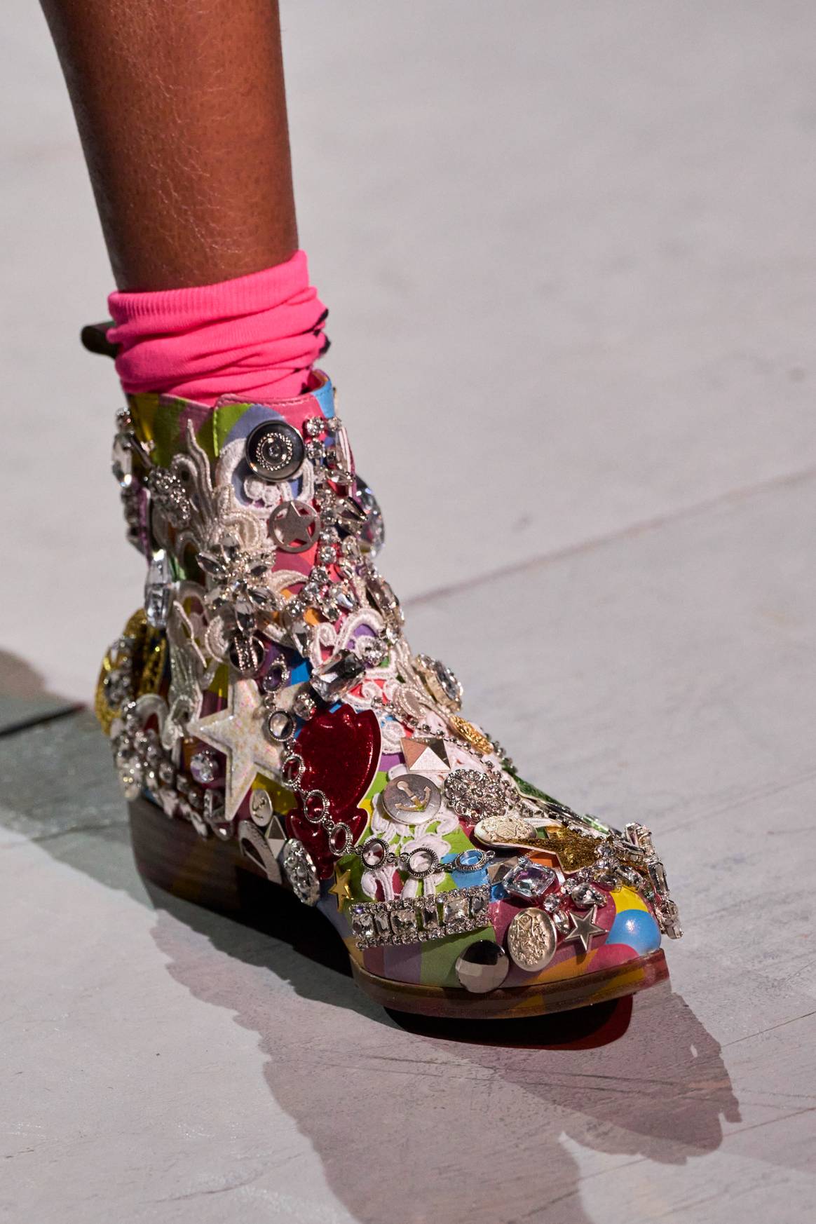 Comme des Garçon ss24 embellished ankle boot