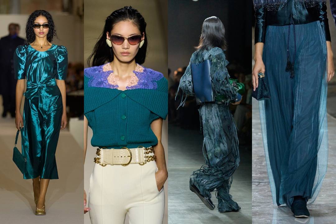 Transformative Teal da Agnès B., Chloe, Tokyo James & Giorgio Armani PE26 Prêt-à-porter