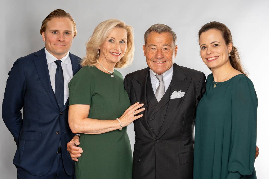 V.l.n.r.: Wolfgang Grupp junior, Elisabeth Grupp, Wolfgang Grupp senior und Bonita Grupp