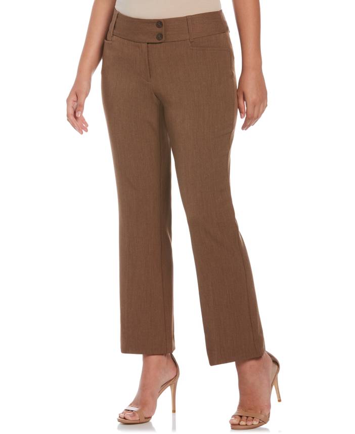 Women's Gabardine Bootcut Pants Short - Curvy Fit, Plus Size | Rafaella