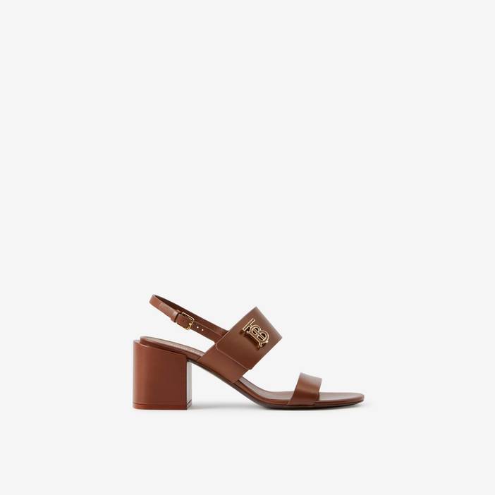 Monogram Motif Leather Sandals | Burberry