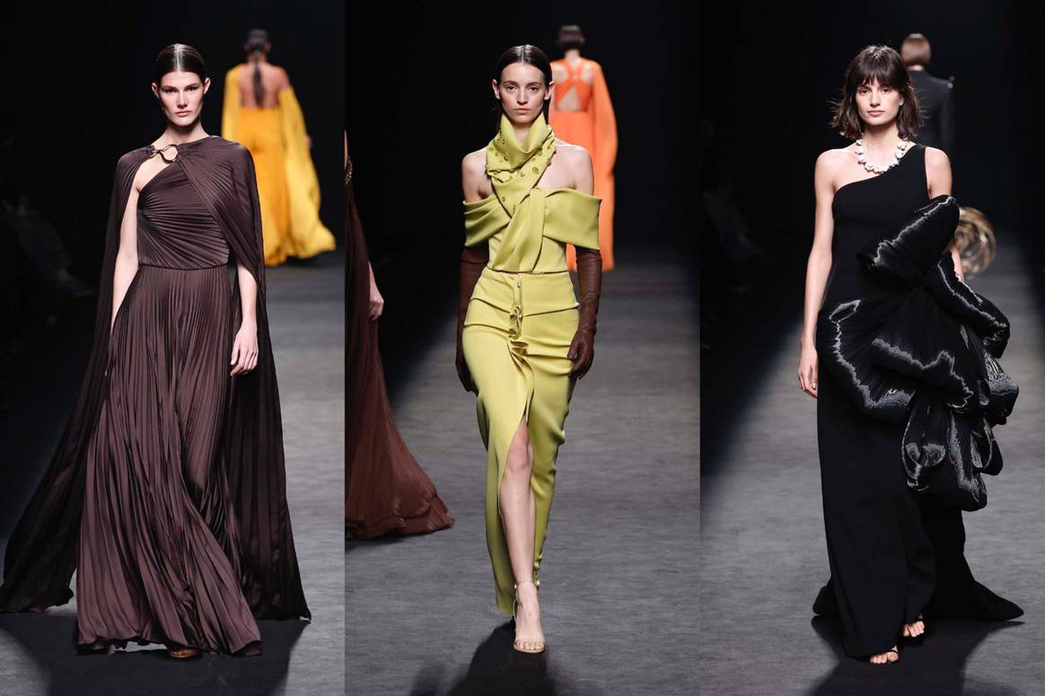 Imágenes de la colección FW23 presentada por Isabel Sanchís en MBFWMadrid, por cortesía de la organización