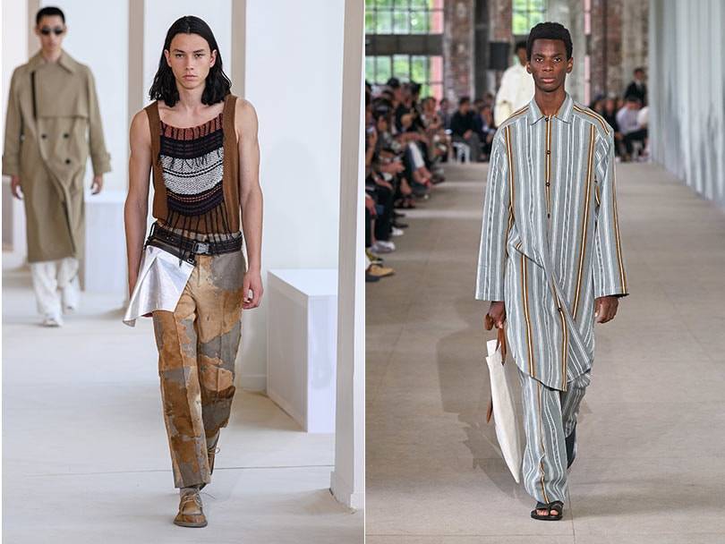 Acne Studios lente/zomer 2020 en Jil Sander lente/zomer 2020. Beeld: Catwalkpictures