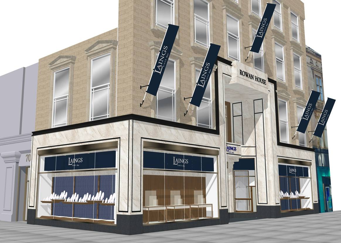 Image: Laings; artist impression of the Glasgow flagship