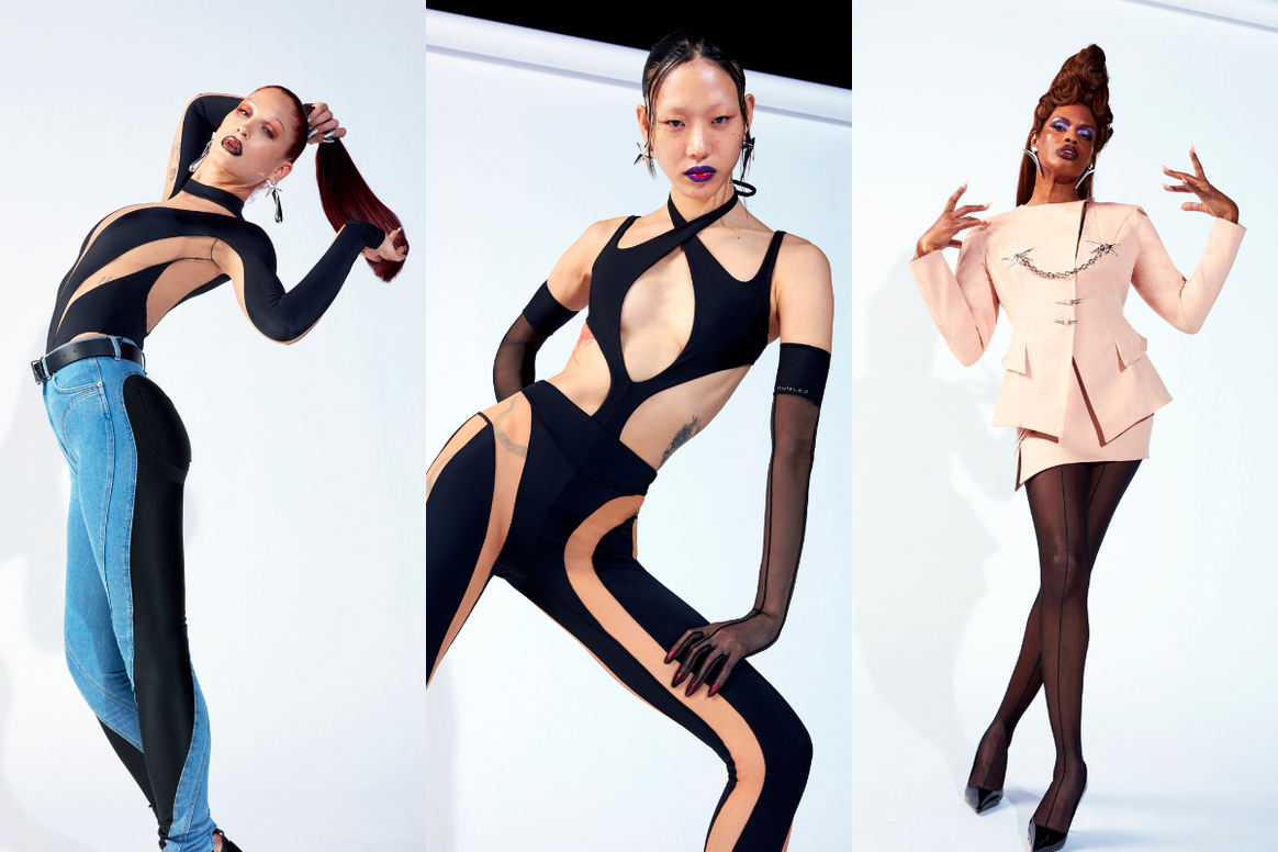 Image: H&M; Mugler H&M look-book shot by Lengua and styled by Haley Wollens