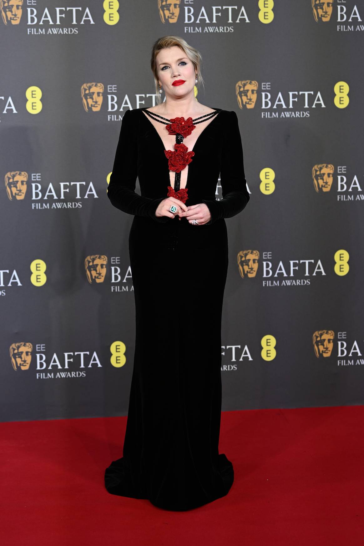 Emerald Fennell in Armani.