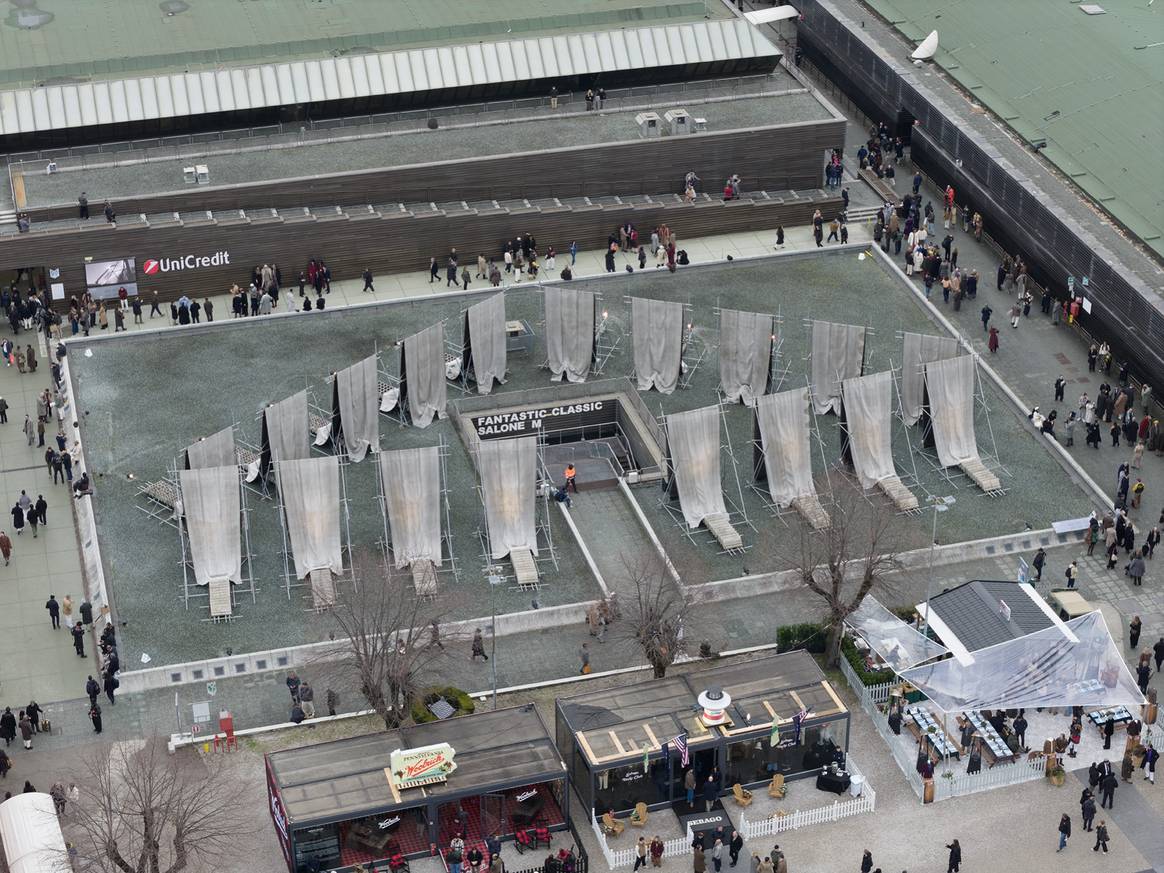 Installation im Zentrum der Pitti Uomo