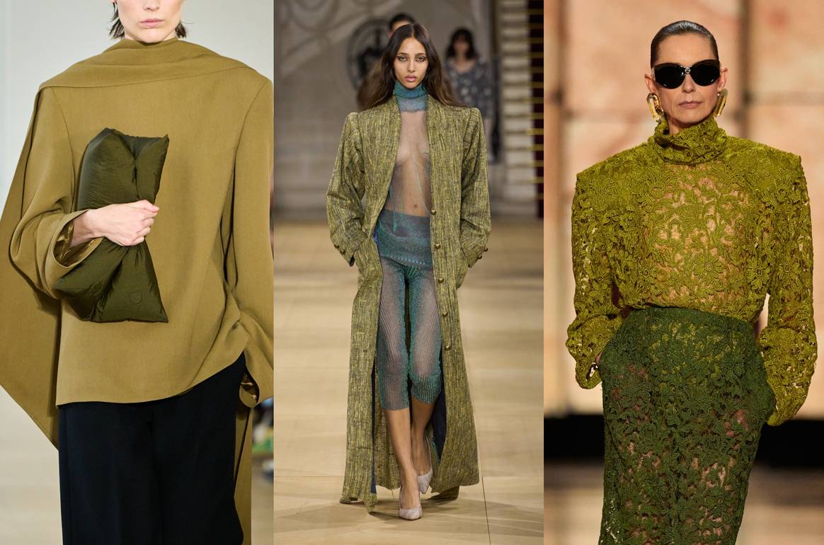 Meadowland Green: Christian Wijnants FW25 - Ready to Wear, Andreas Kronthaler for Vivienne Westwood FW25, Ready to Wear &  Saint Laurent FW25 - Ready to Wear