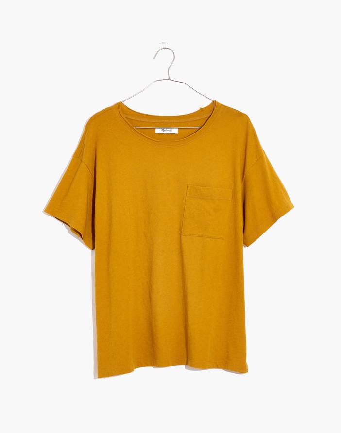 Plus Softfade Cotton Oversized Pocket Tee | Madewell