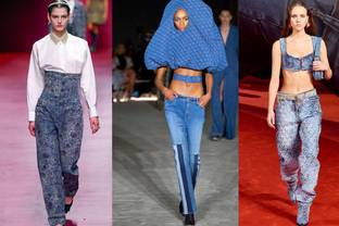 FW22 Denim: soft Acid, geflickte und gesteppte Effekte