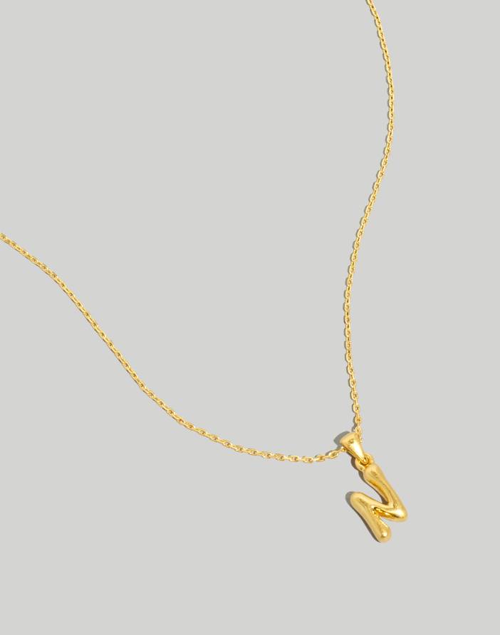 Puffy Letter Pendant Necklace | Madewell