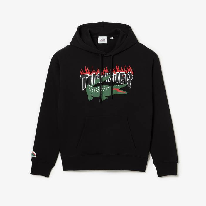 Unisex Lacoste x Thrasher Kapuzenpulli in extraweitem Schnitt | Lacoste