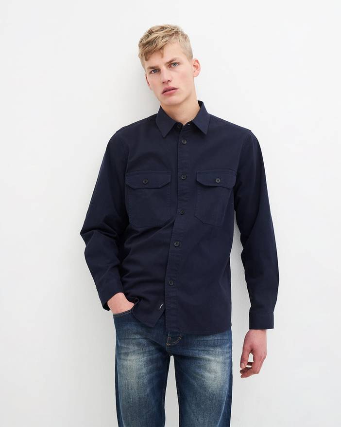Andrew Overshirt - Duurzaam Overhemd - Dark Navy | KUYICHI