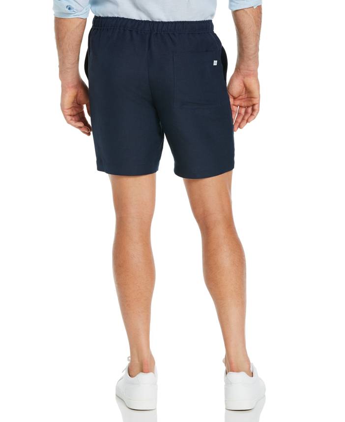 Men's Linen Blend Pull On Drawstring Shorts | Cubavera