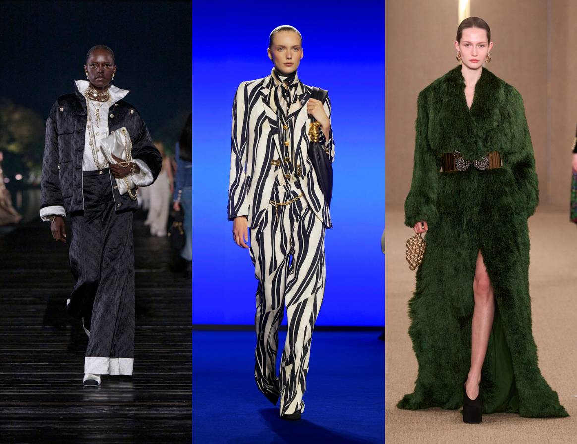 Lujo ruidoso en las pasarelas: Chanel Pre-Fall 2025, Schiaparelli SS25 y Balmain FW24.