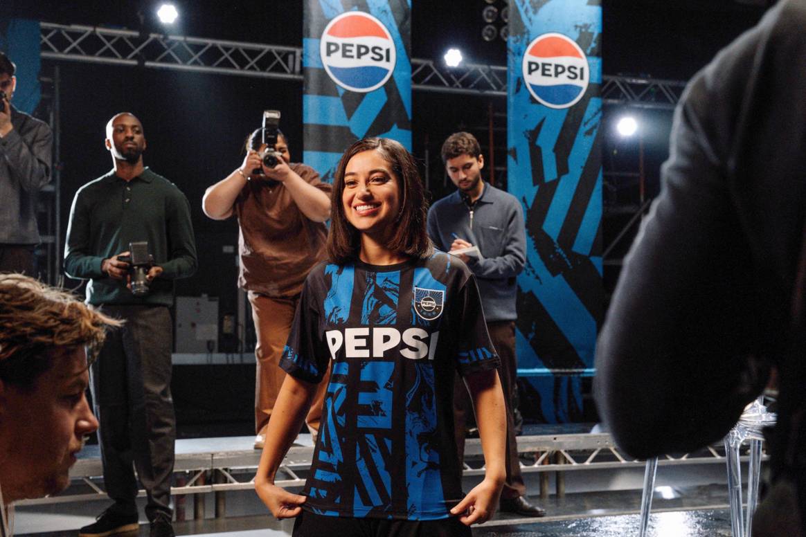 Pepsi x Classic Football Shirts campaign - modern shirt