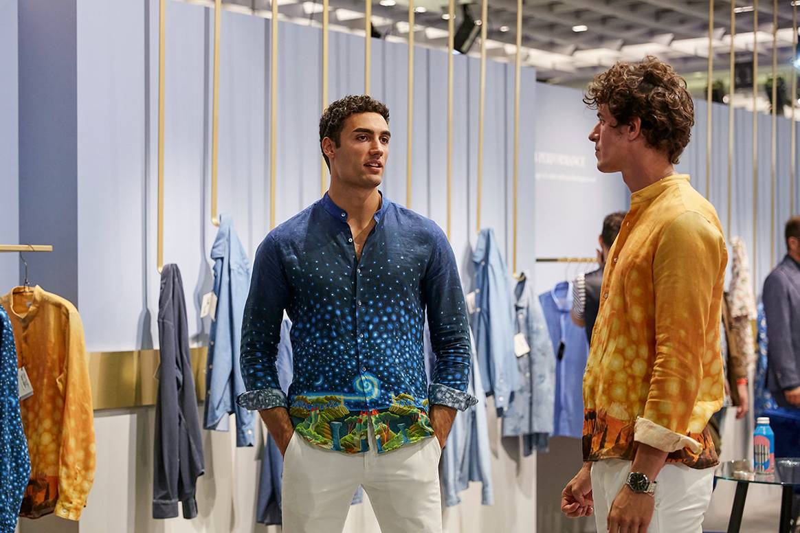 Salón comercial de Pitti Uomo durante su 104ª edición de junio de 2023.