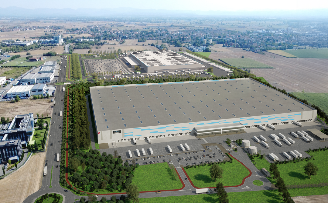 Il rendering del polo logistico di Alessandria