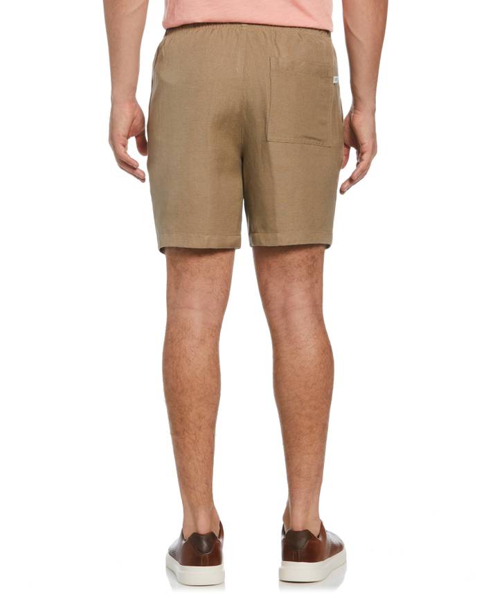 Men's Linen Blend Pull On Drawstring Shorts | Cubavera