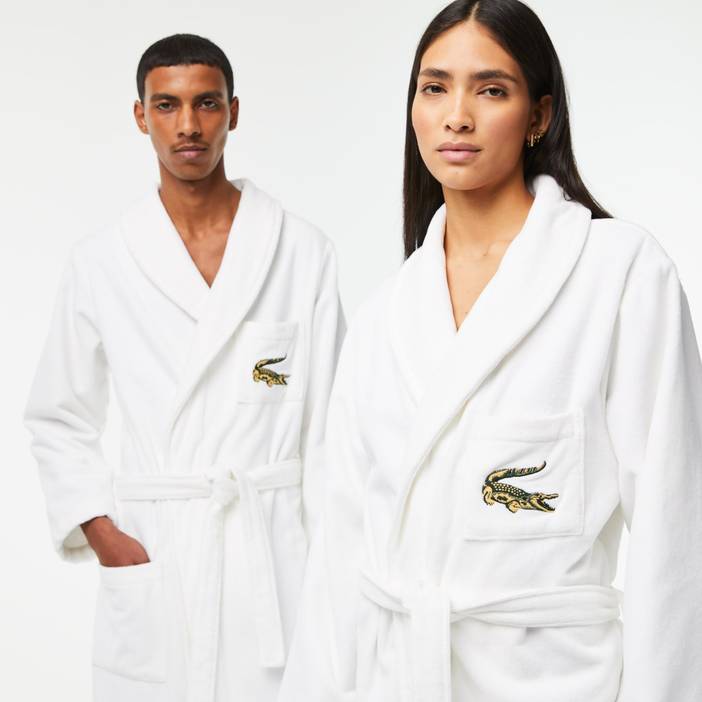 L René Unisex Bademantel aus Frottee-Velours | Lacoste