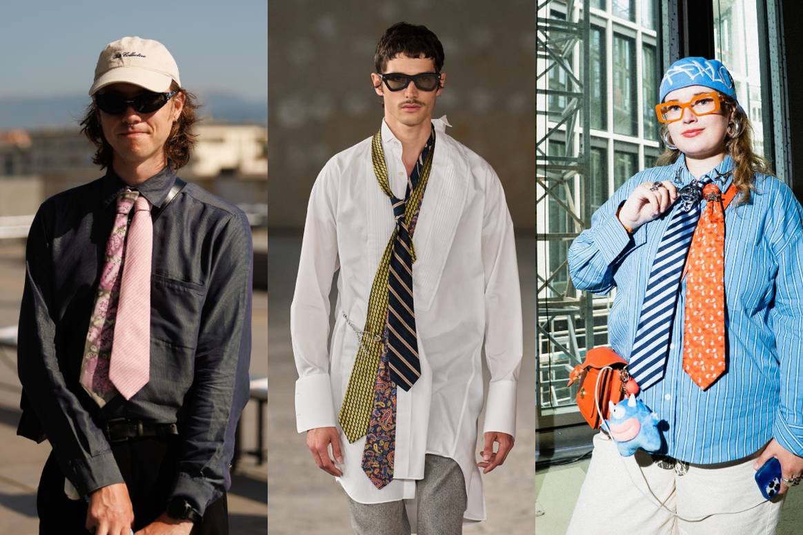 Streetstyles (Florenz und Berlin) sowie Junya Watanabe (Mitte)