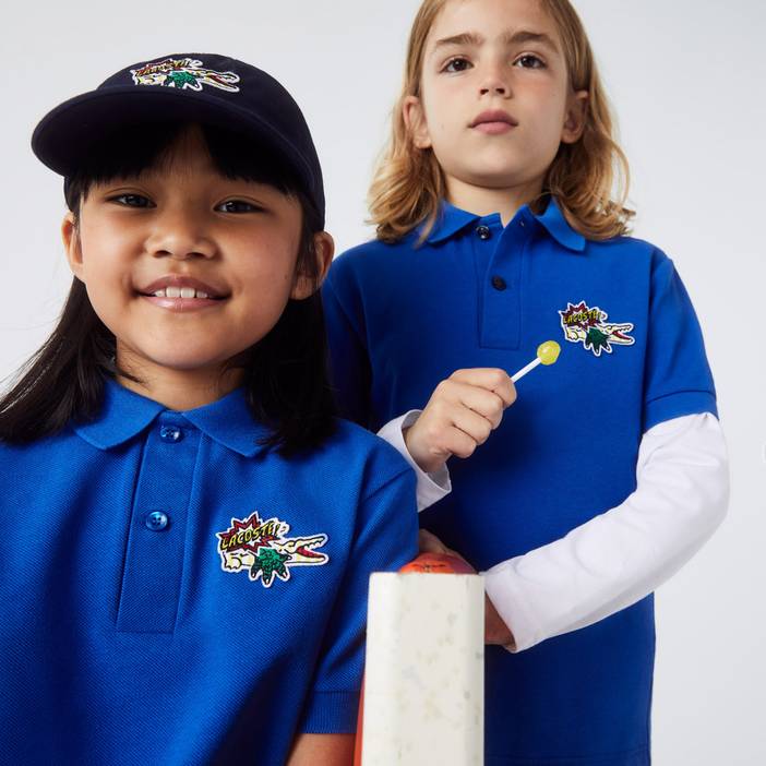 Kinder Poloshirt aus Bio-Baumwoll-Piqué mit Holiday Aufnäher | Lacoste