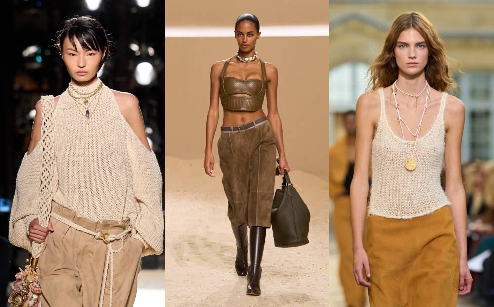 Future Antiques illustrating image. Balmain SS26, Hermes SS26 & Gabriela Hearst SS26