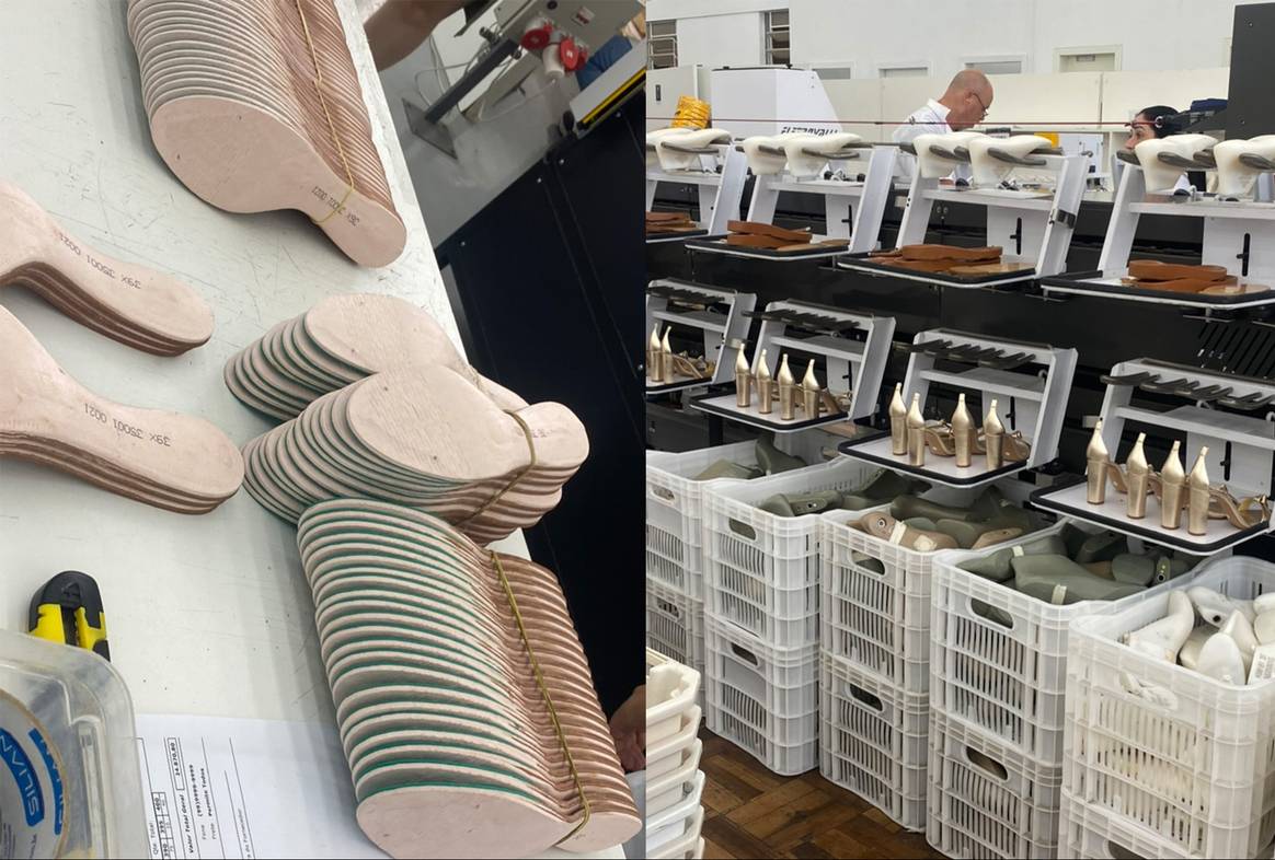 Créditos: FashionUnited - Dentro de la fábrica de Alexandre Birman en Arrezzo, Brazil.