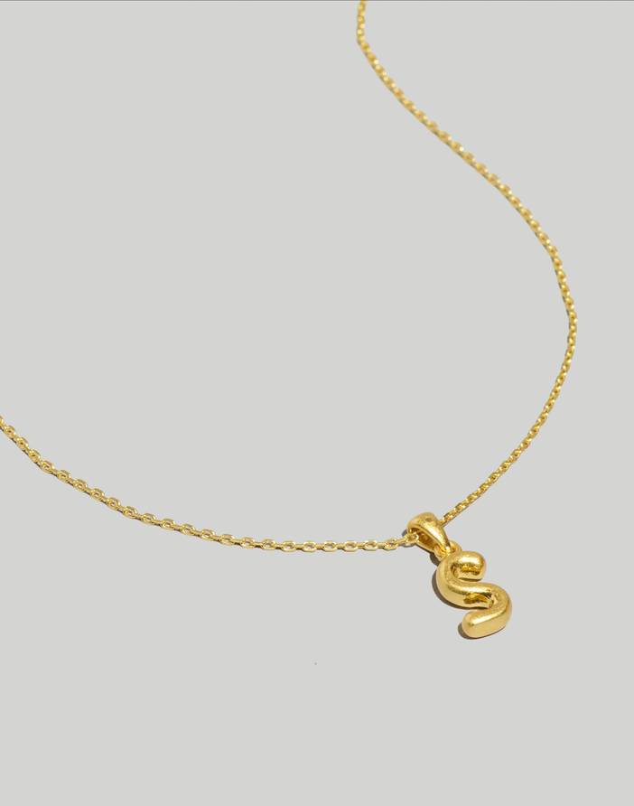 Puffy Letter Pendant Necklace | Madewell