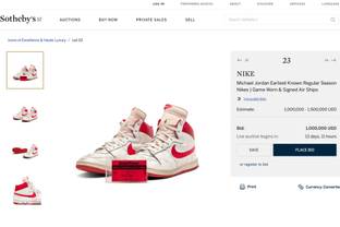 Jordan-Turnschuhe für fast 1,5 Millionen Dollar versteigert