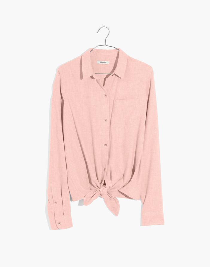 Flannel Tie-Front Shirt | Madewell