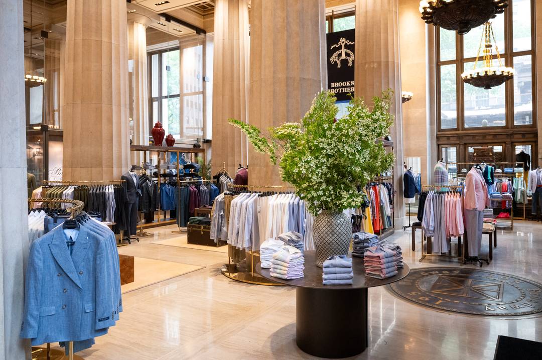 Interior of Brooks Brothers new flagship store in NYC