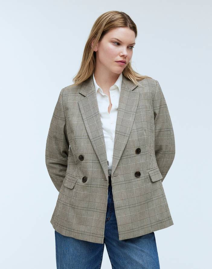The Signature Oversized Blazer in Yarn-Dyed Plaid | Madewell