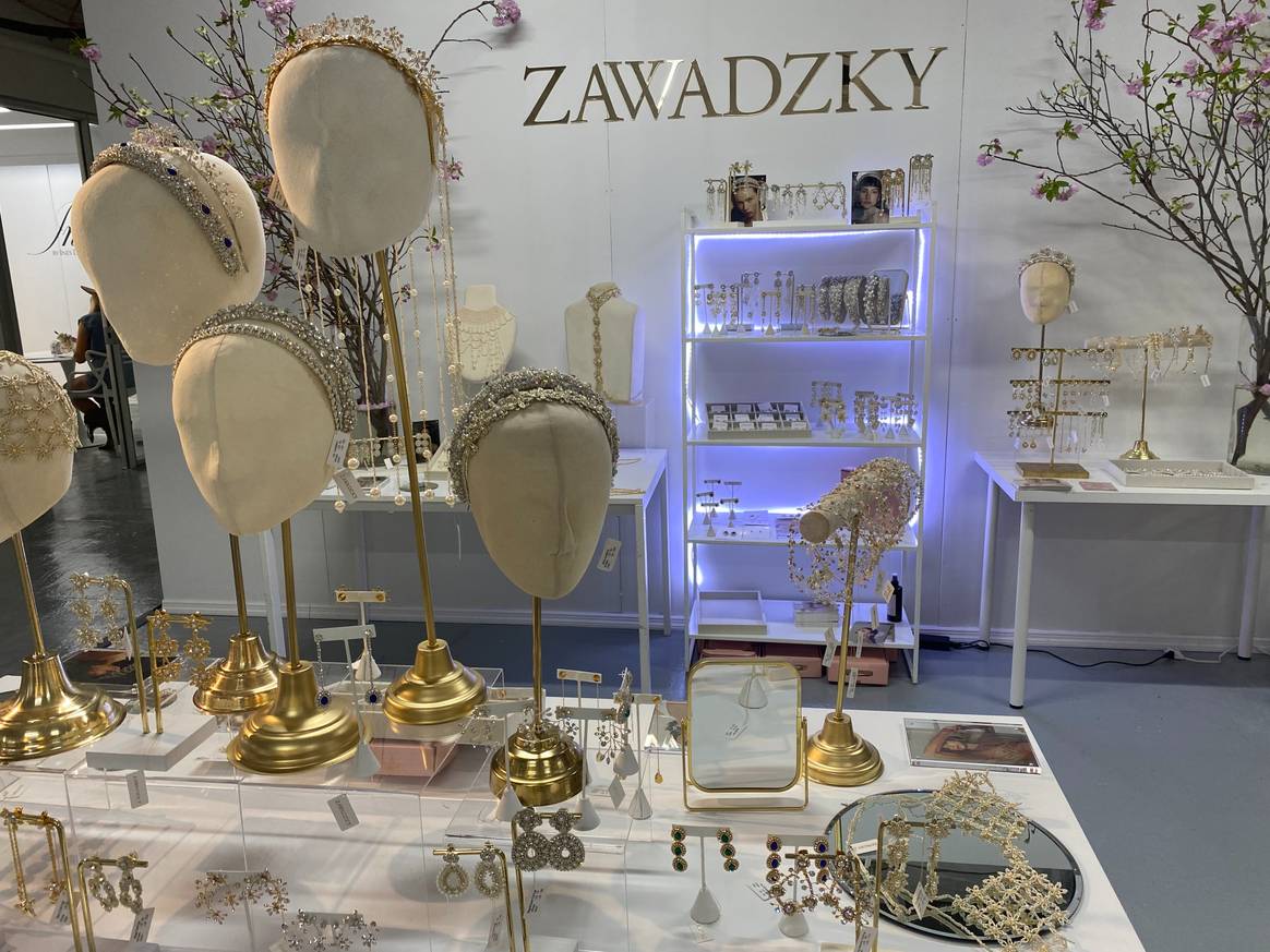 Columbian brand present bridal accessories during bridal fashion week, April 2023