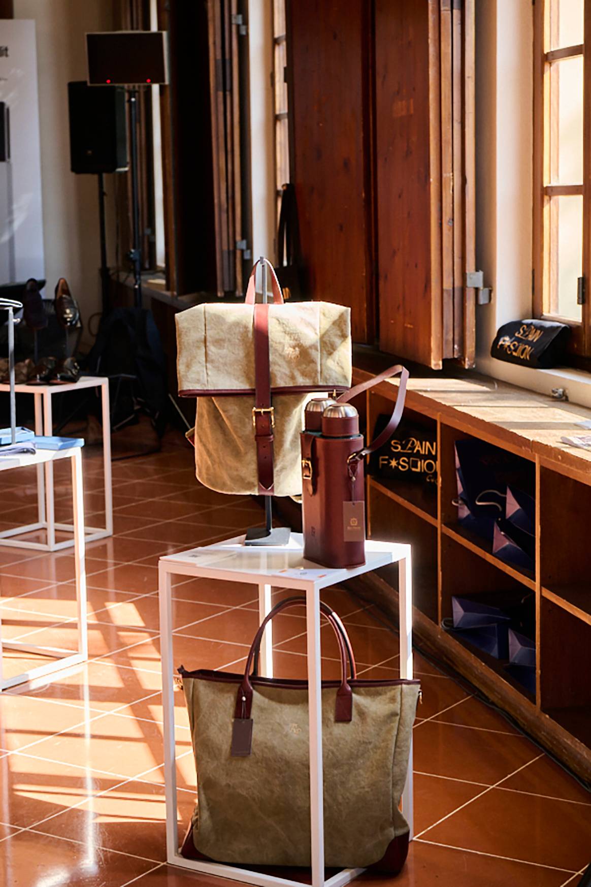 Instalación de marcas españolas durante el evento “Spain Fashion Breakfast” organizado por el ICEX en Pitti Uomo el 18 de junio de 2025.