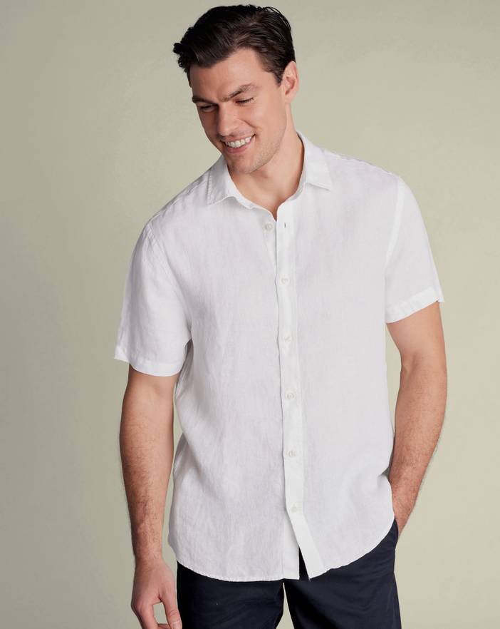 Men's Charles Tyrwhitt Pure Short Sleeve Casual Shirt | Charles Tyrwhitt