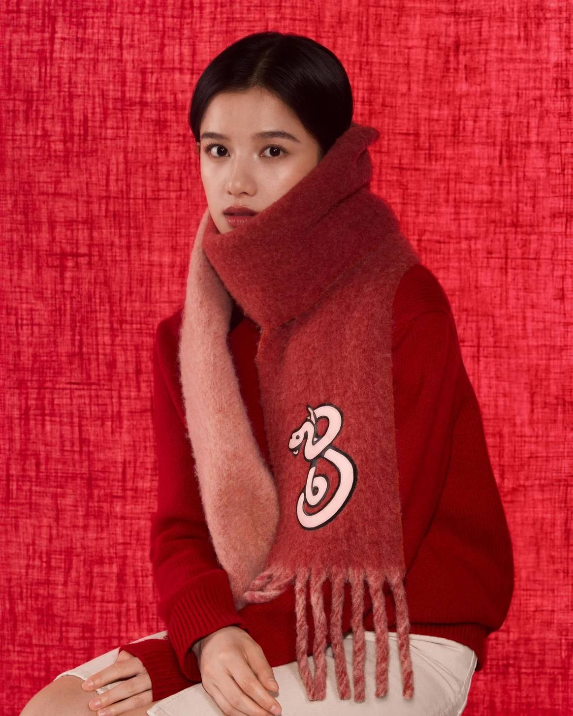 Zhang Jingyi in Burberry's Lunar New Year campaign.