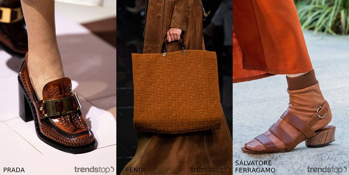 Immagini per gentile concessione di Trendstop, da
sinistra a destra: Prada, Fendi, Salvatore Ferragamo, tutto primavera
estate  2020.