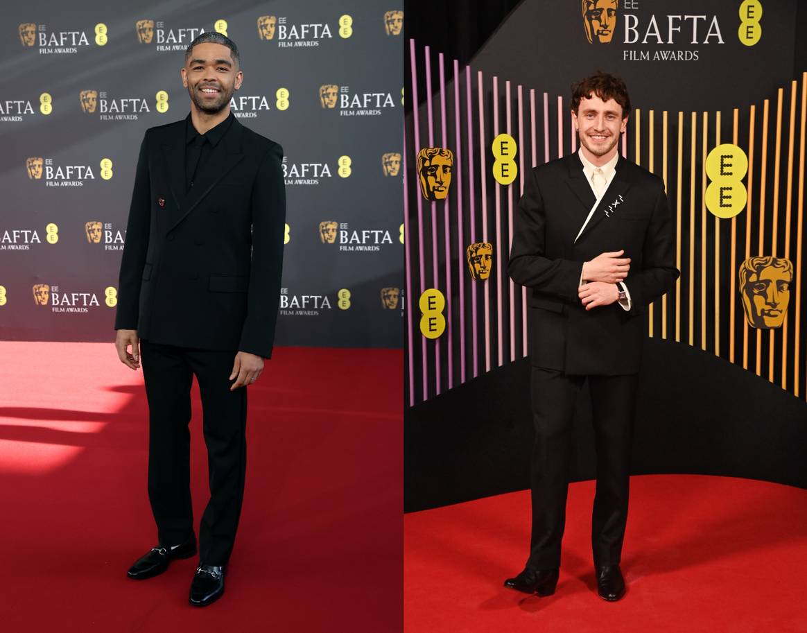 Kingsley Ben-Adir and Paul Mescal wearing Gucci.