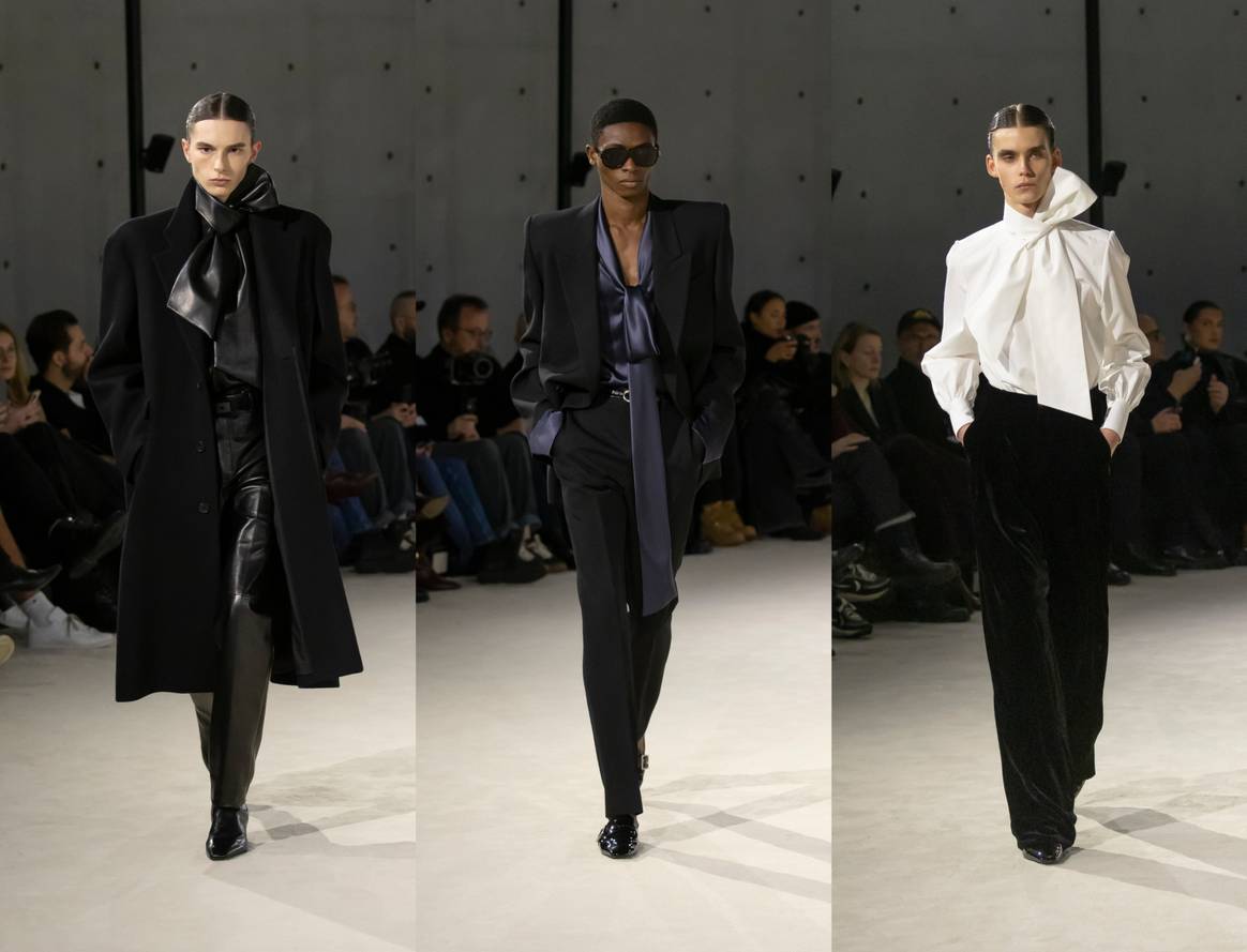 Menswear FW23 Saint Laurent, show Anthony Vaccareloo. Crédit : Courtesy of Saint Laurent