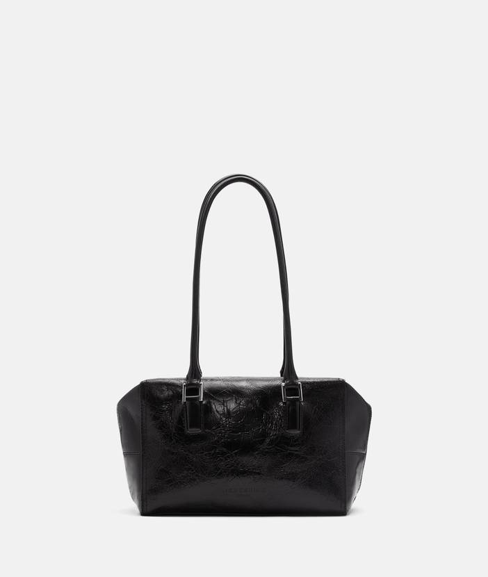 Kleine Bowling Bag aus Lackleder - schwarz | liebeskind berlin