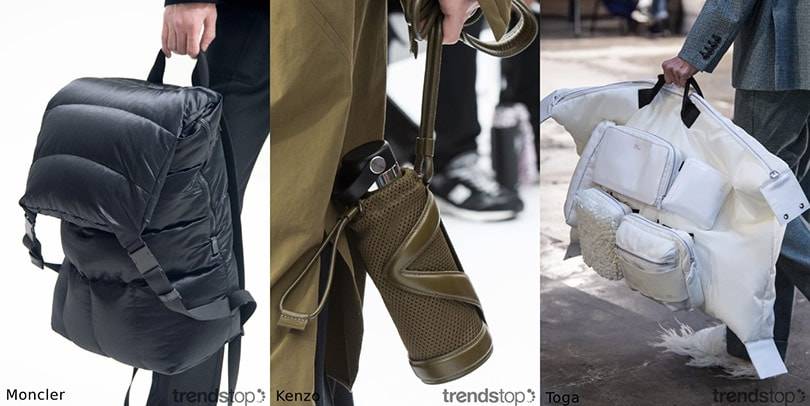 Imágenes cortesía de Trendstop, de izquierda a derecha:
Moncler, Kenzo, Toga, todas de la temporada Otoño Invierno 2020-21.