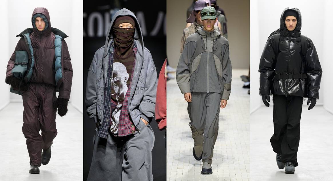 Taking cover: clothing as armour at Rains FW25, Emporio ARmani SS26 Menswear, Ajobyajo SS25 - Ready to Wear, Rains FW25 - Ready to Wear