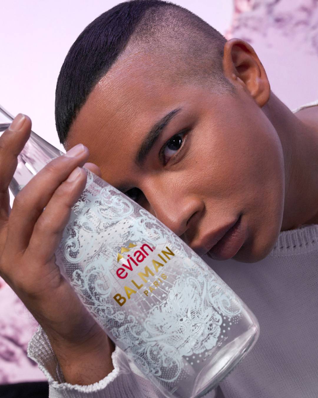 Image: Evian x Balmain; Olivier Rousteing