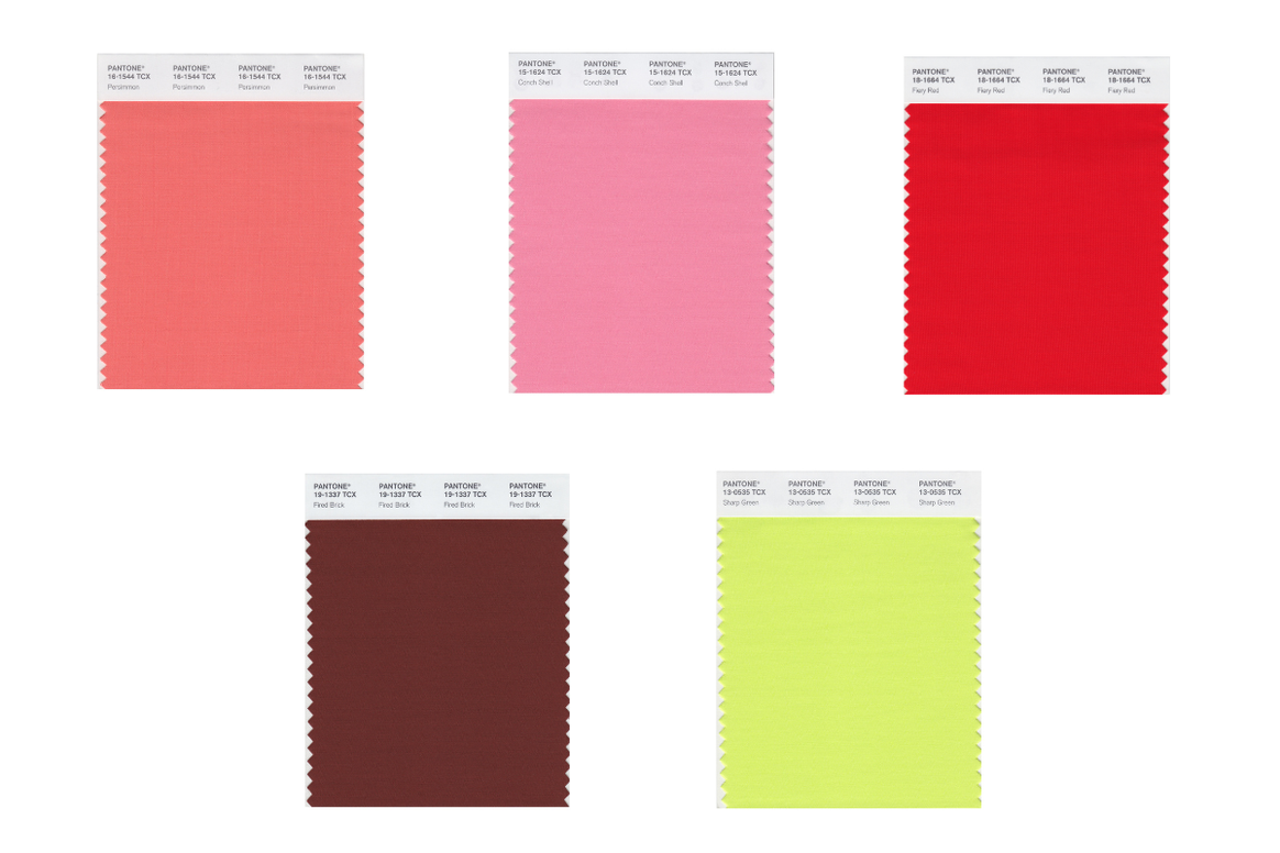 Image: Pantone; London Fashion Week Colour Trend Report AW23