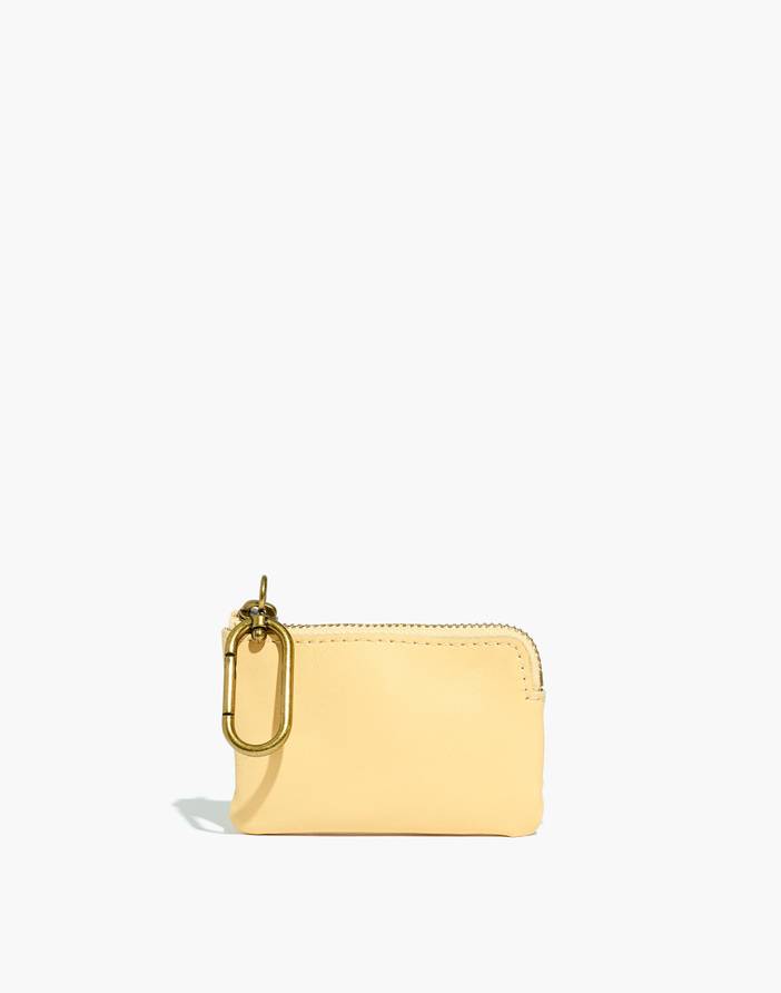 The Leather Carabiner Mini Pouch | Madewell