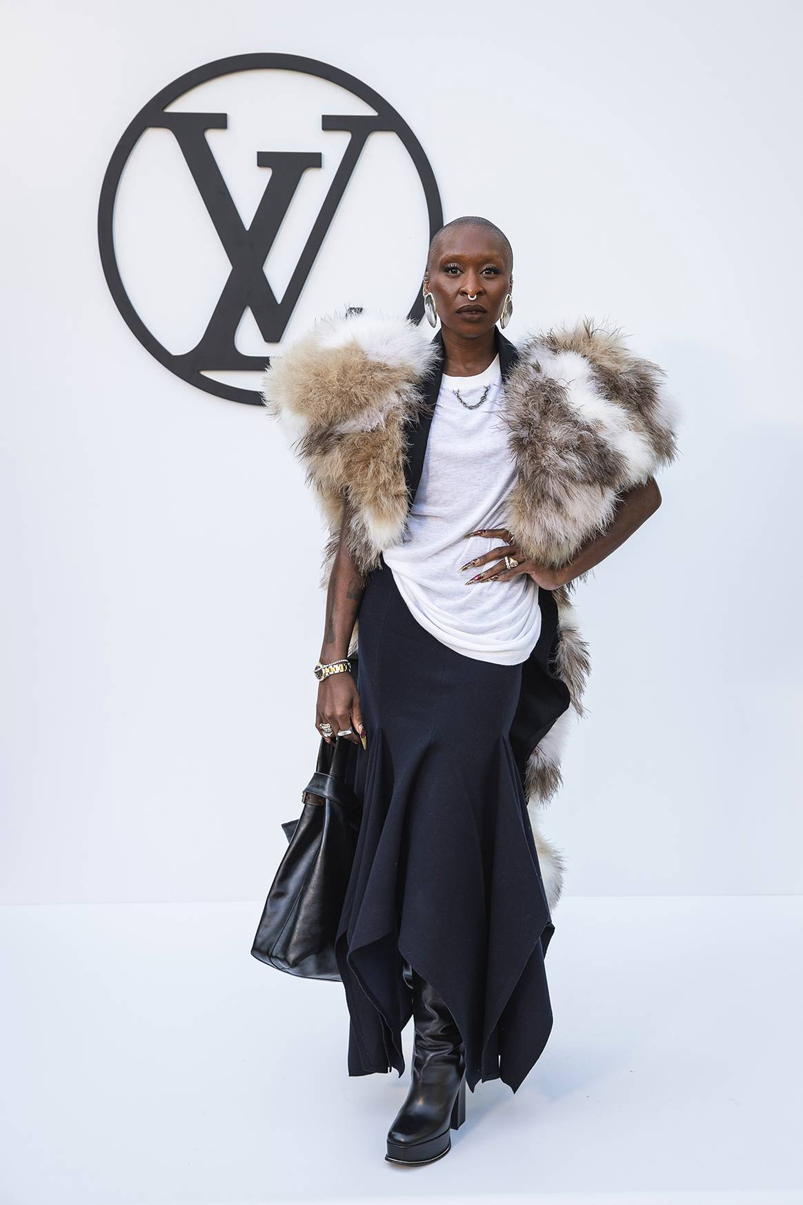 Cynthia Erivo, a su llegada al desfile de Louis Vuitton en Barcelona.