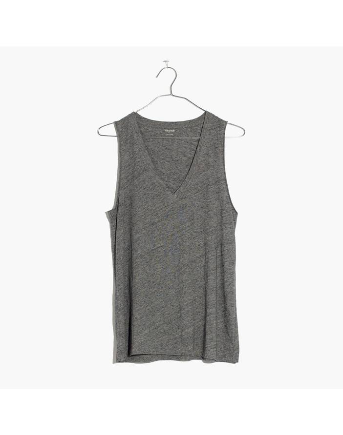 Whisper Cotton V-Neck Pocket Tank | Madewell